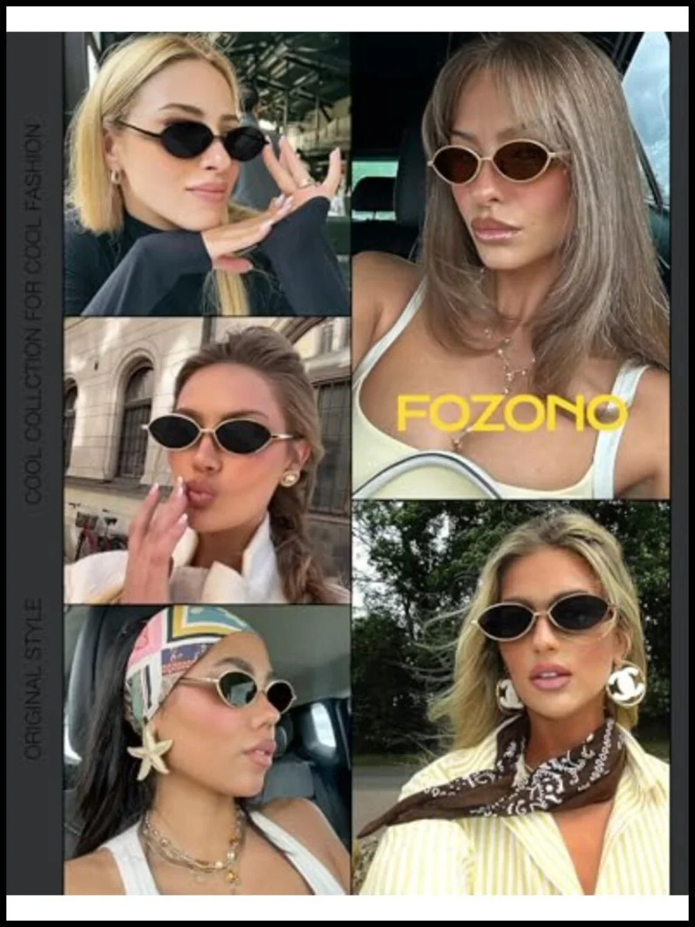 Polarized UV Protection Oval Sunglasses Metal Frame Vintage Small
